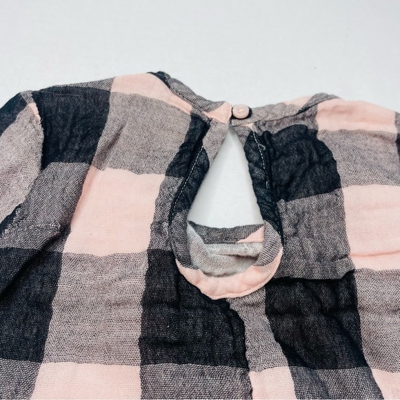 𝅺harper Canyon Plaid Buffalo Check in Black and Soft Pink NWOT Keyhole Detail - Picture 8 of 9